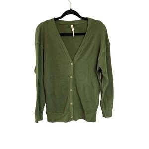 Aritzia Babaton Thermal button long sleeve cardigan - Fatigue size XS